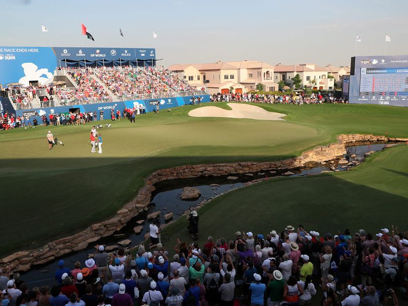 The DP World Tour Championships in Dubai is popular with the golf fans