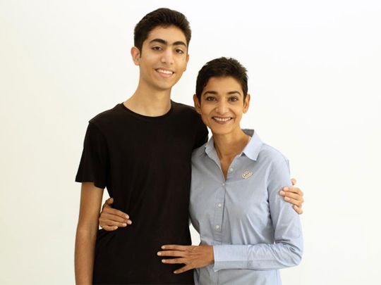 Armaan with his mum