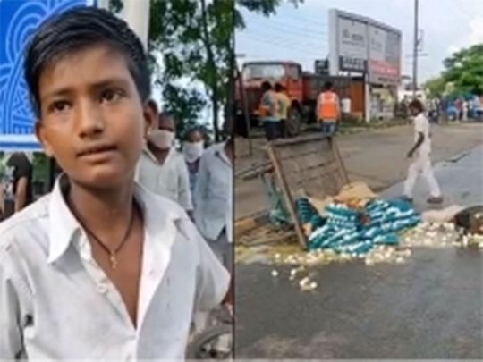 Indore Egg Seller's Cart Overturned Allegedly Over Rs. 100 Bribe