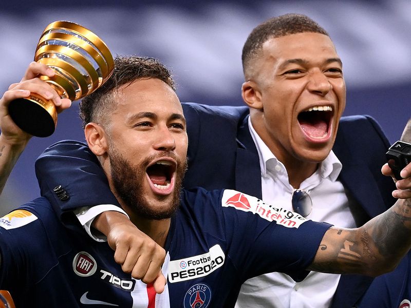  Paris St Germain completed a domestic treble as they beat Olympique Lyonnais 6-5 on penalties to lift the French League Cup on Friday with the match ending in a 0-0 stalemate after regular and extra time.