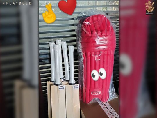 Royal Challengers Bangalore tweeted a picture of their equipment getting ready to head to the UAE