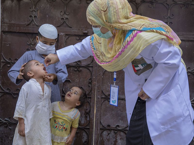 UAE polio vaccination in PAK