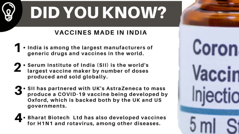 MAJOR VACCINE PRODUCER: For many years, India has been rolling out other vaccines to different countries or via the UNICEF. The biggest challenges in vaccine development and production: prioritisation and fair distribution, logistics, stockpiling and training of people who are administering the shots.