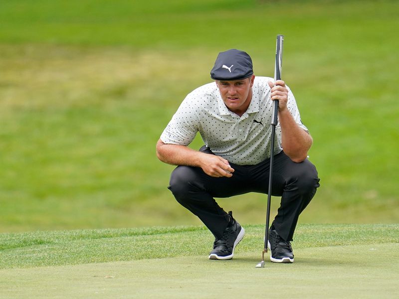 Bryson DeChambeau holed a 95ft putt at the PGA Championship.