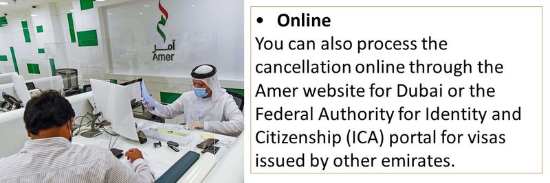 You can also apply for visa cancellation online