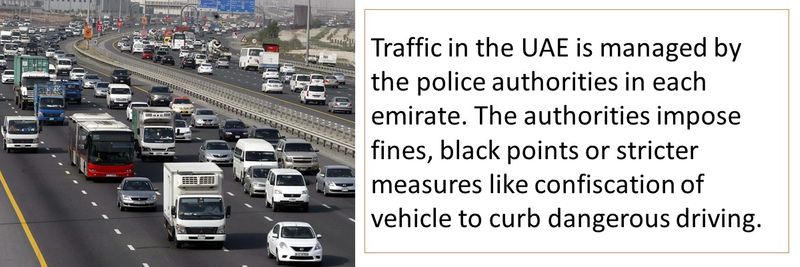Police authorities impose fines, black points or stricter measures like confiscation of vehicle to curb dangerous driving.