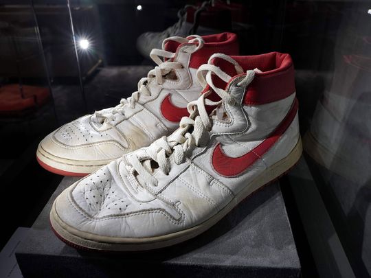 Michael Jordan's rare sneakers fetch $615,000 at auction | Sport – Gulf ...