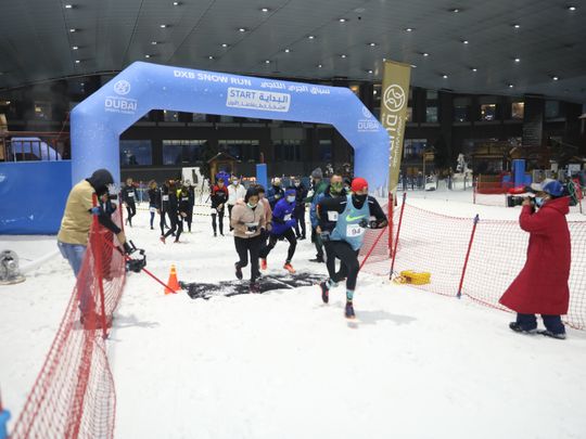 The DXB Snow Run in Dubai