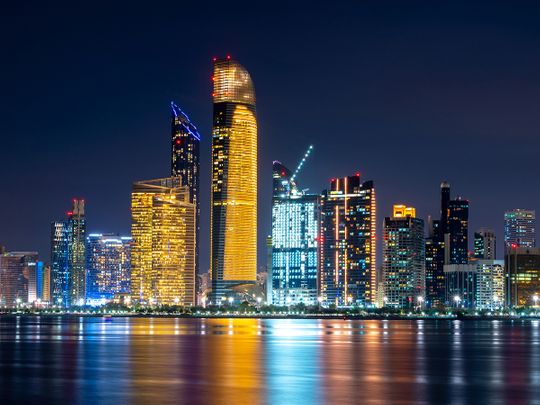 Stock Abu Dhabi skyline