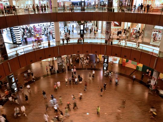 Stock shopping Dubai mall