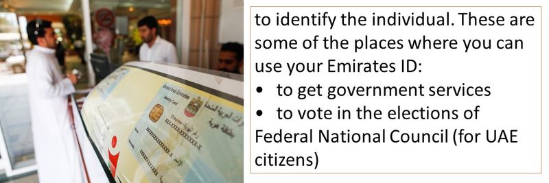 These are some of the places where you can use your Emirates ID