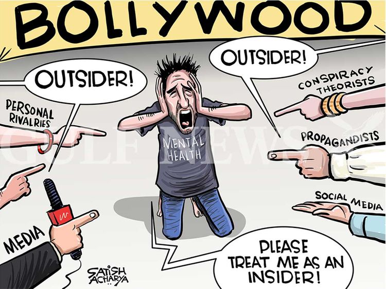 Cartoon from Satish Acharya: Bollywood and its 'outsiders' | Cartoons –  Gulf News