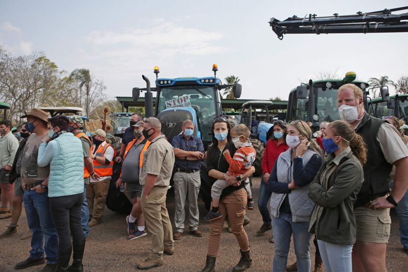 In pictures South African farmers protest attacks Newsphotos Gulf