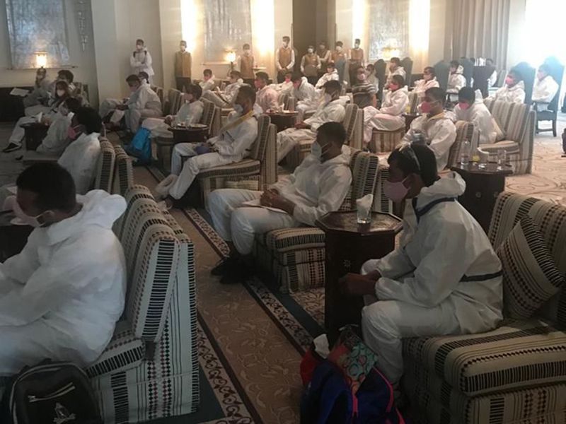 After their arrival at the One & Only, The Palm, Rajasthan were given a rundown about how things will operate in the hotel under the bio bubble protocols