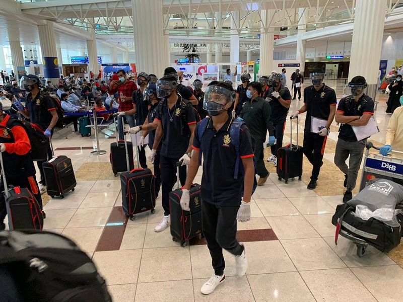 Royal Challengers Bangalore arrive in Dubai for IPL 13