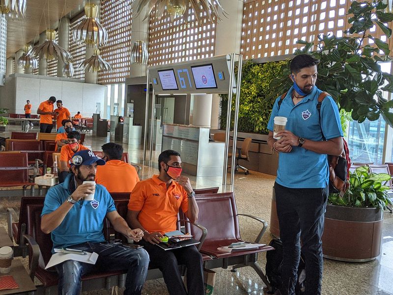 Sunrisers Hyderabad and Delhi Capitals arrived in the UAE on Sunday