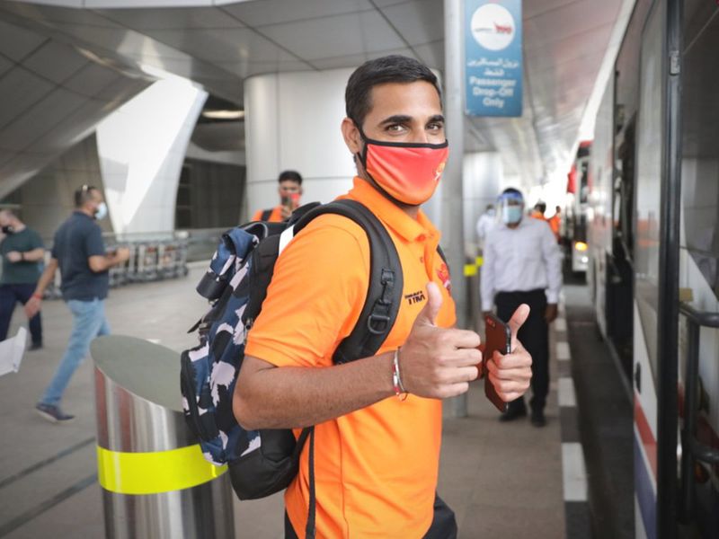 Sunrisers Hyderabad and Delhi Capitals arrived in the UAE on Sunday