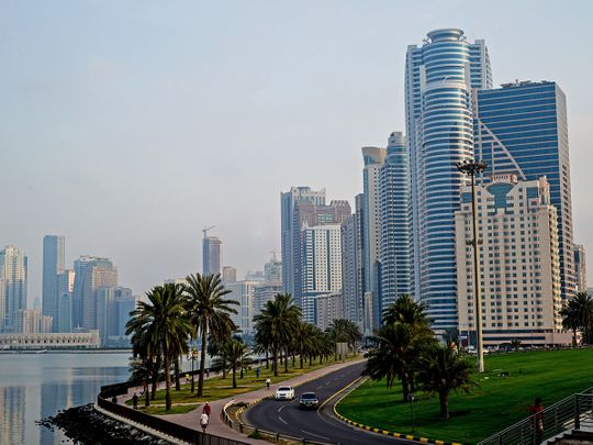 Stock Sharjah skyline
