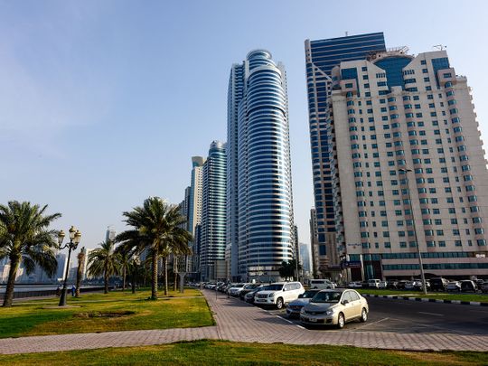 Stock Sharjah skyline