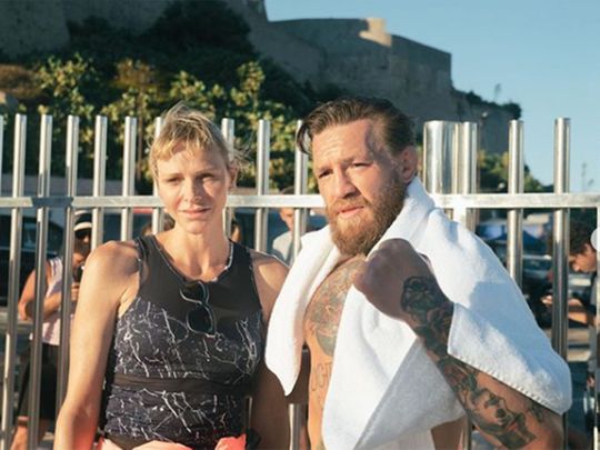 Conor McGregor and his wife 