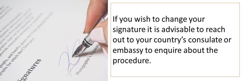How to change your signature