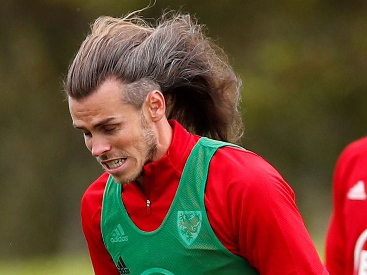The top knot hair style of Gareth Bale of Wales before the UEFA News  Photo  Getty Images