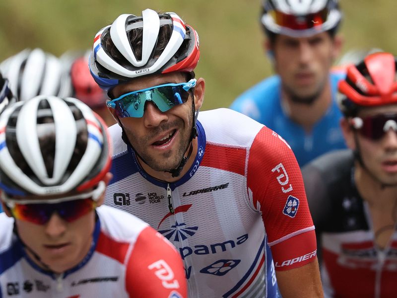  France's Thibaut Pinot lost time during the 8th stage of the Tour De France