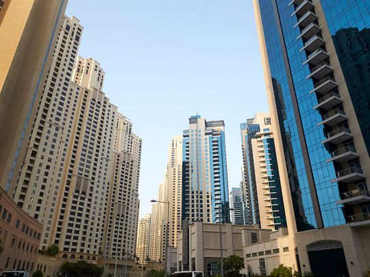 Stock JBR Jumeirah beach residence Dubai property