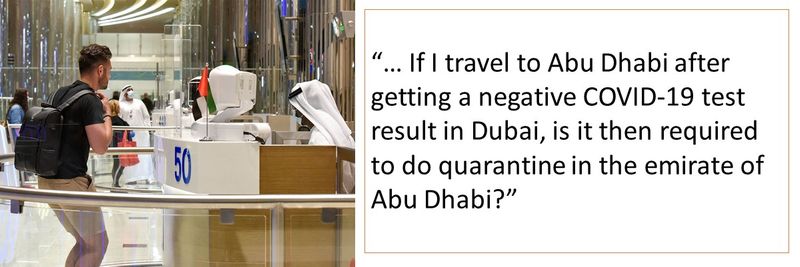 Quarantine from Dubai to Abu Dhabi