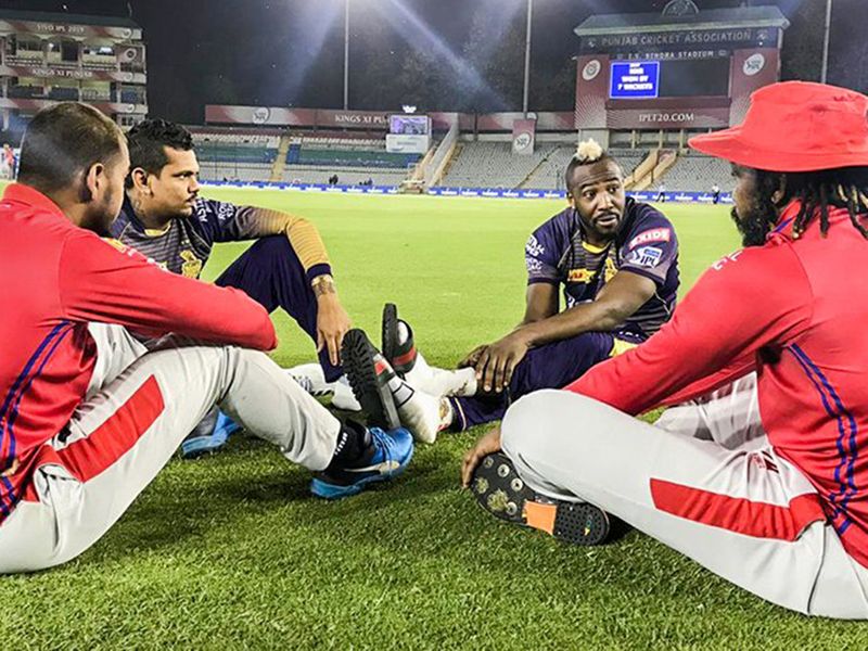 Kings XI Punjab aready have their Caribbean contingent in the UAE, as Nicholas Pooran, left, and Chris Gayle are already settled in.