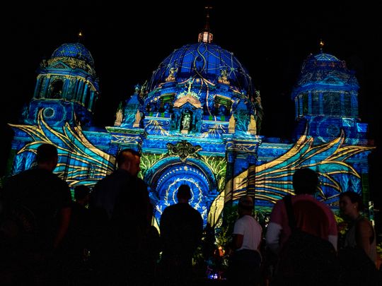 Photos: Landmarks illuminated for Berlin's Festival of Lights ...