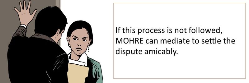MOHRE can mediate to settle the dispute amicably