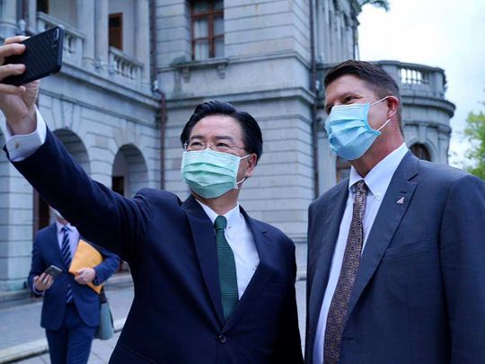 Taiwan's Foreign Minister Joseph Wu  US Under Secretary of State Keith Krach