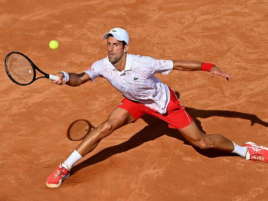 Novak Djokovic made it into the last eight in Rome