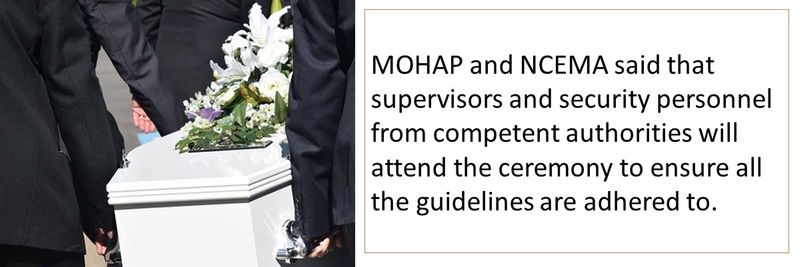 MOHAP and NCEMA said that supervisors and security personnel from competent authorities 
