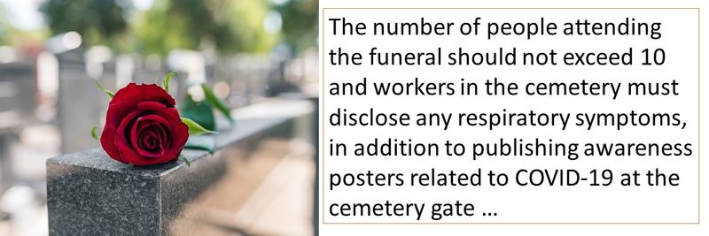 The number of people attending the funeral should not exceed 10 