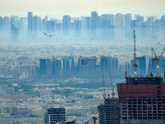Stock Dubai skyline city