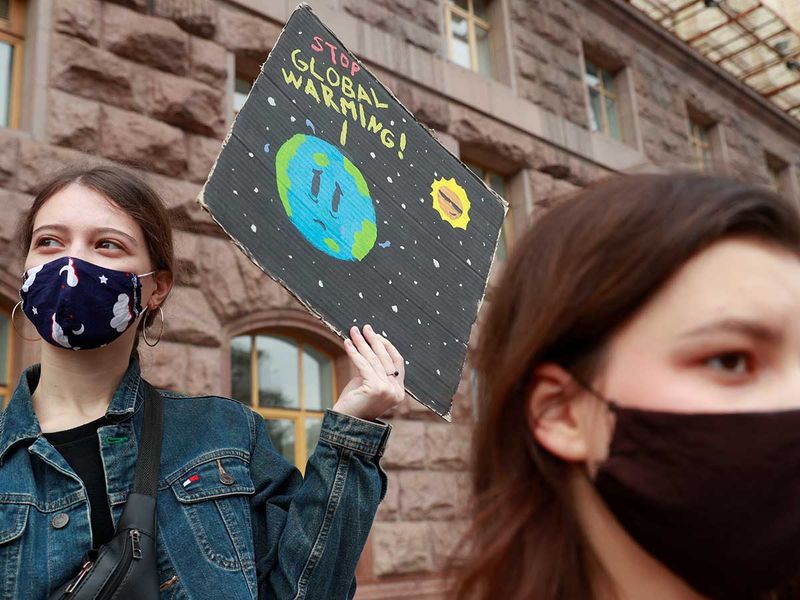 Climate protest Kiev Ukraine