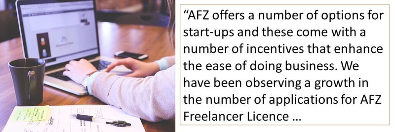 AFZ offers a number of options for start-ups and these come with a number of incentives that enhance the ease of doing business