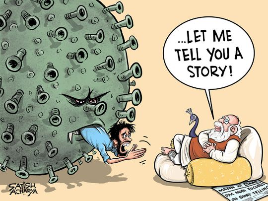 Cartoon from Satish: Modi and the art of storytelling | Cartoons – Gulf News