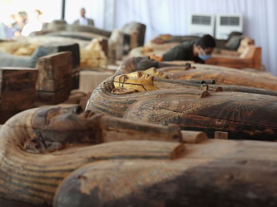 Egypt Unveils 59 Ancient Coffins In Major Archaeological Discovery News Photos Gulf News