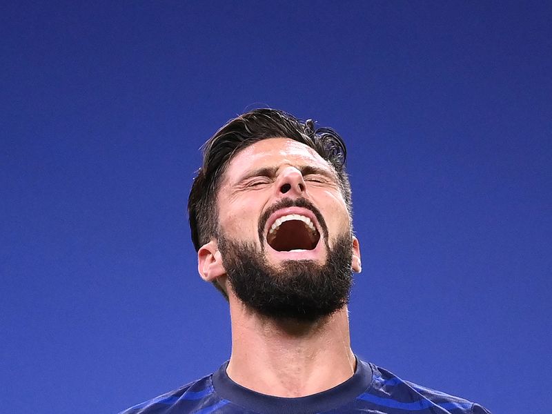 Olivier Giroud scored for France on his 100th appearance