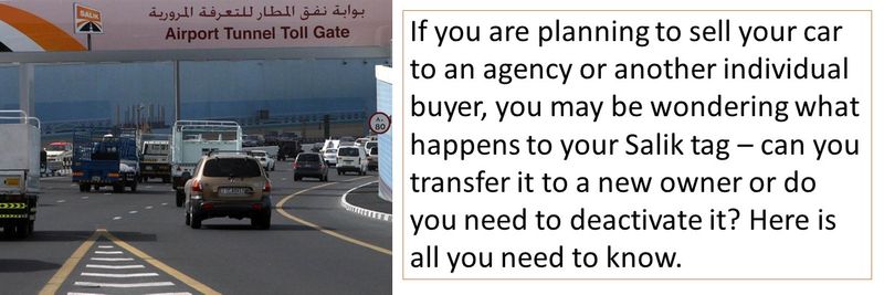 What to do with your Salik tag when you sell your car