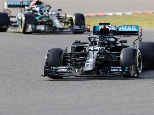 Only a few fractions of a second separated Lewis Hamilton and Valtteri Bottas during Eifel GP qualifying