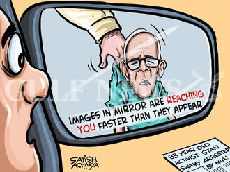 Cartoon from Satish: Uproar over arrest of activist