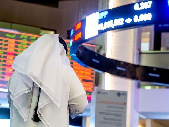 Stock DFM Dubai stock market traders