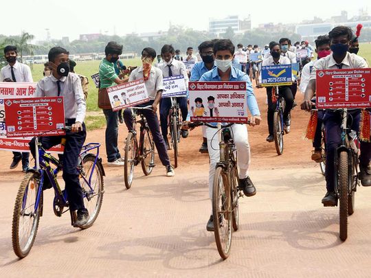 Bihar students rally cycle