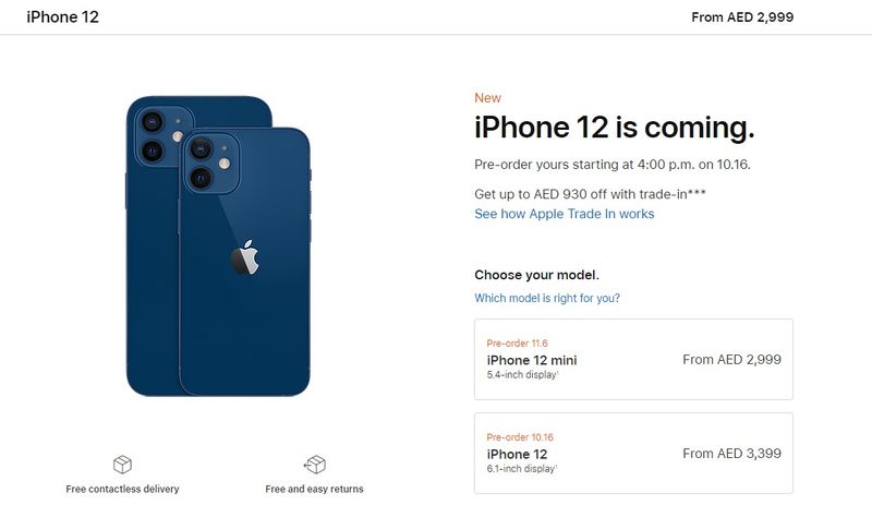 iPhone 12 Mini: From Dh2,999, pre-orders available from October 16, 2020