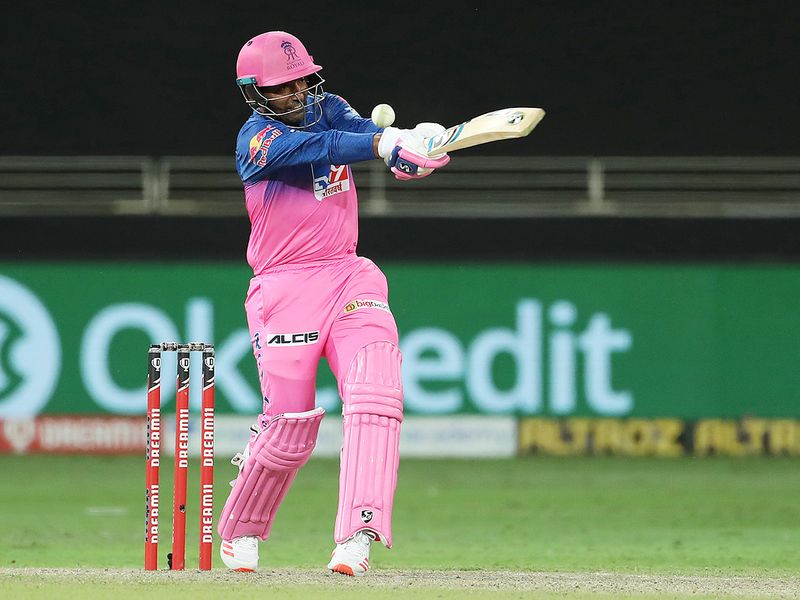 Robin Uthappa of Rajasthan Royals bats during the match.