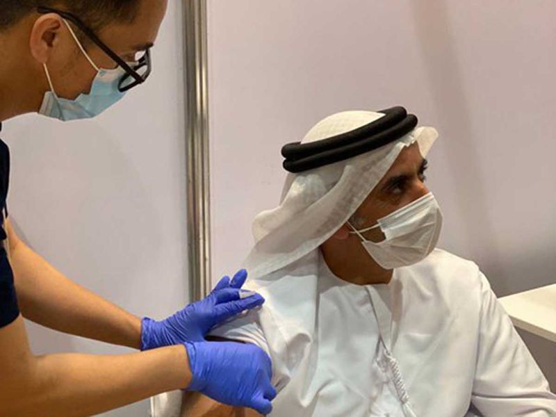 Saif bin zayed receives coronavirus vaccine